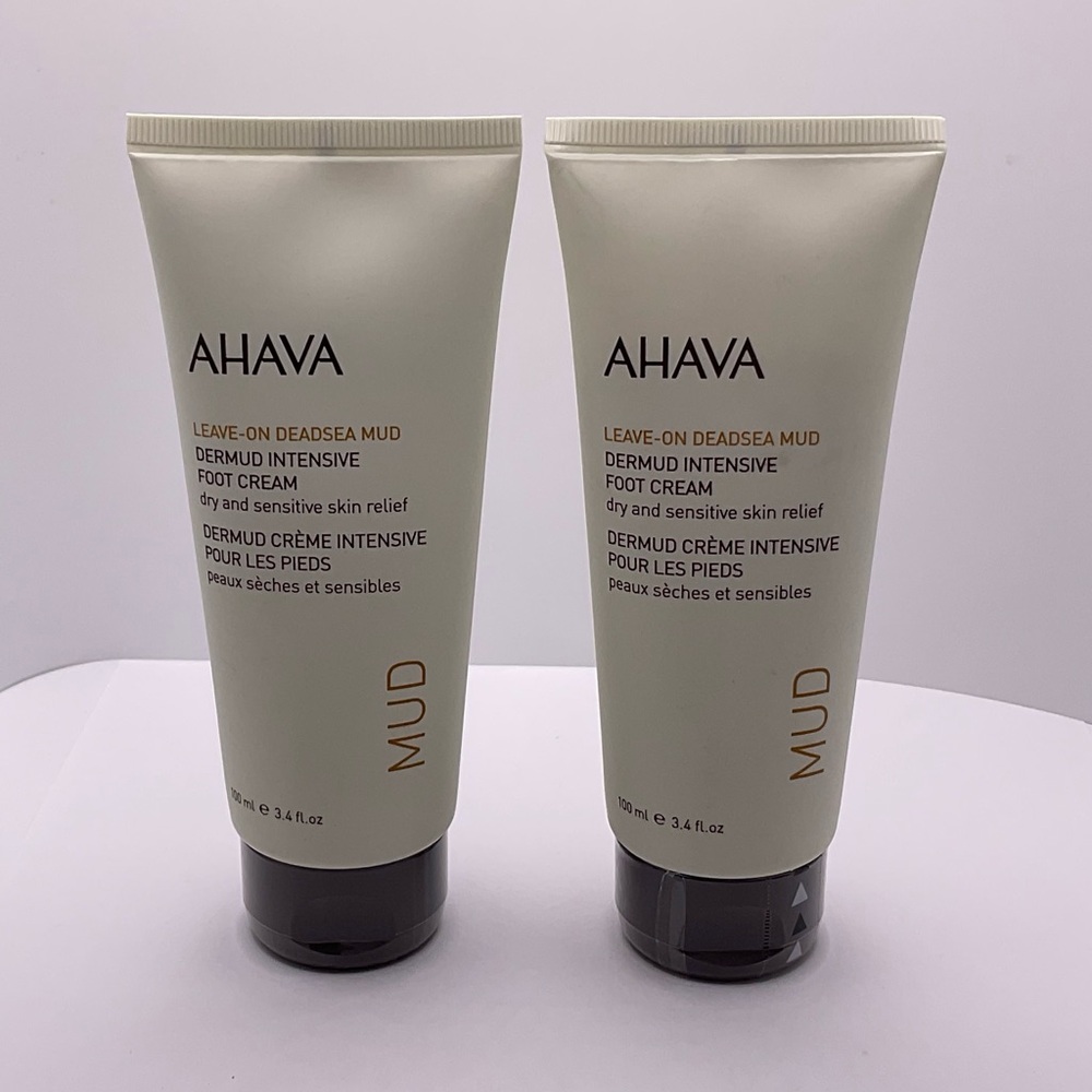 AHAVA Leave-On Deadsea Mud Dermud Intensive Foot Cream ~ Sealed ~ Bundle of 2